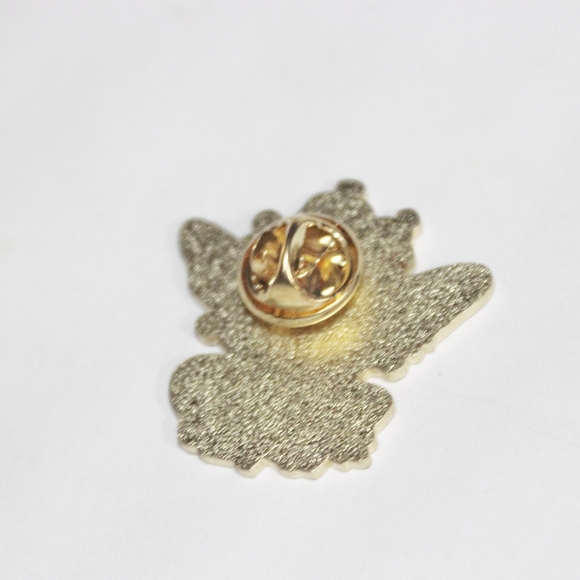 Beautiful orange mushroom forest nymph fairy enamel pin - Picture 7 of 8